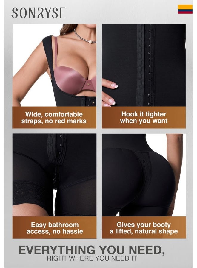 Sonryse 211BF Fajas Colombianas Reductoras Moldeadoras Postparto BBL Stage 2 Liposuction Post Surgical Compression Garments Women Shapewear Black M - Image 3