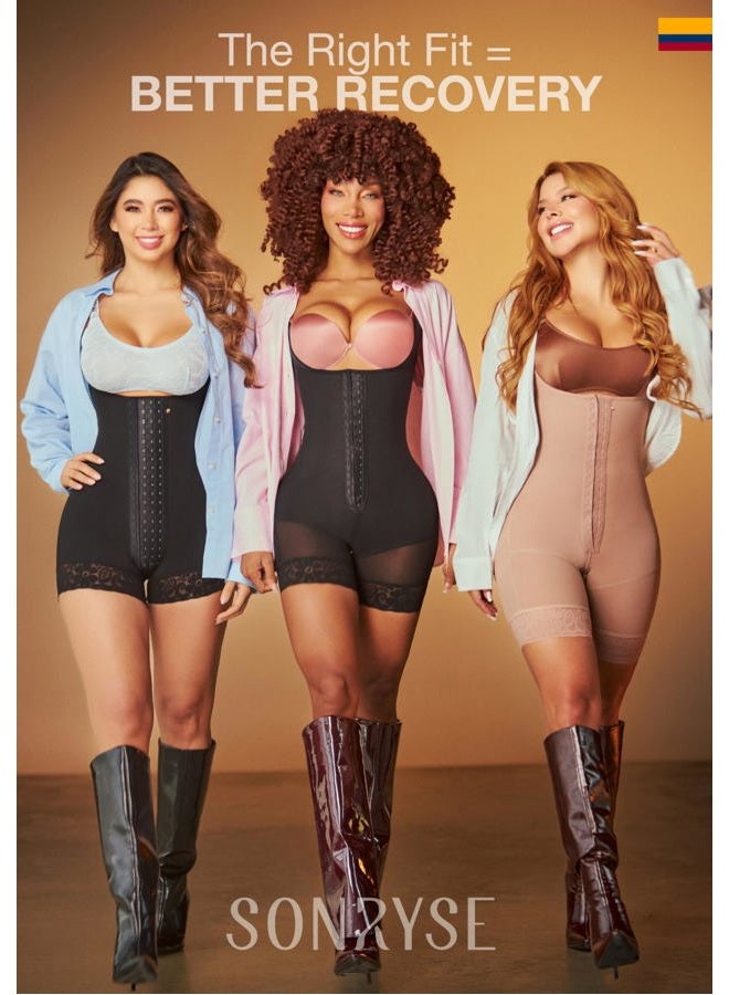 Sonryse 211BF Fajas Colombianas Reductoras Moldeadoras Postparto BBL Stage 2 Liposuction Post Surgical Compression Garments Women Shapewear Black M - Image 4
