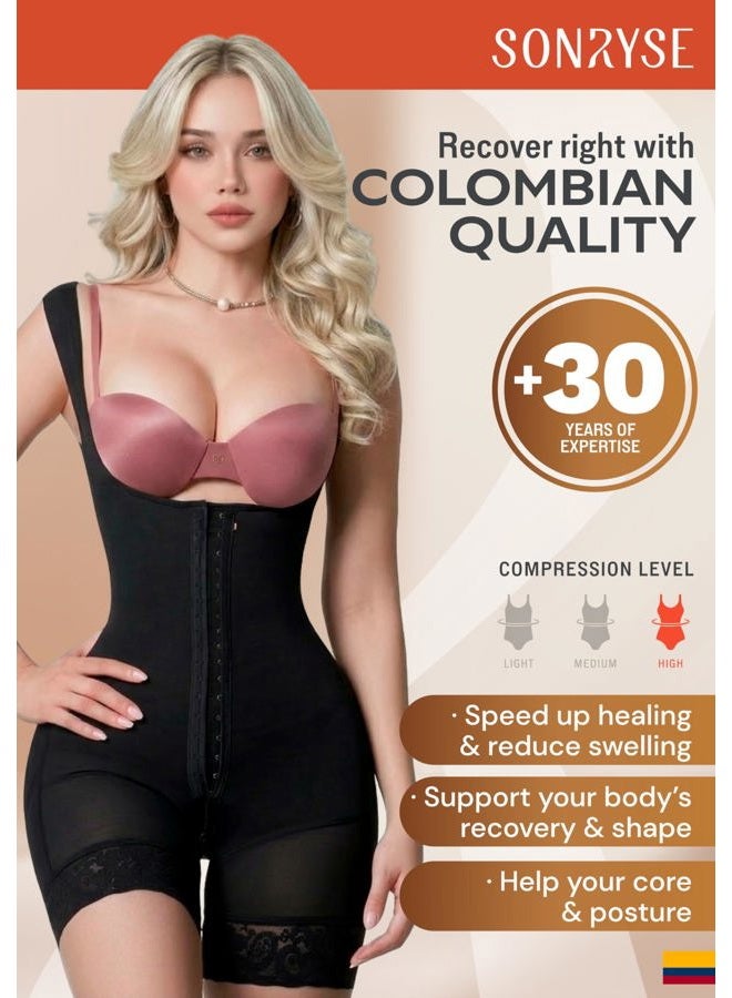 Sonryse 211BF Fajas Colombianas Reductoras Moldeadoras Postparto BBL Stage 2 Liposuction Post Surgical Compression Garments Women Shapewear Black M - Image 2