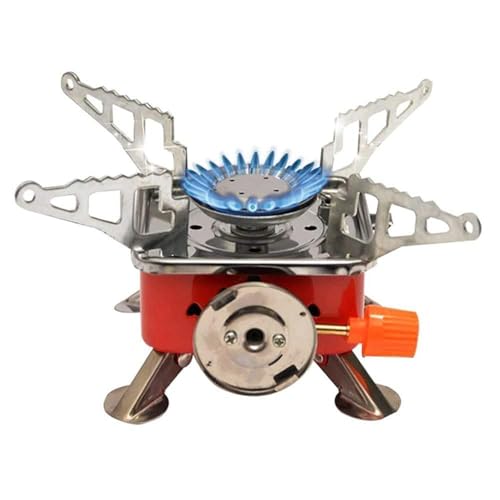 THE VENTI Portable Gas Stove Mini Portable Square-Shaped 2800W Gas Butane Burner Camping Stove travelling Stainless Steel Cooking Stove Folding Furnace Stove with Storage Bag - Image 3