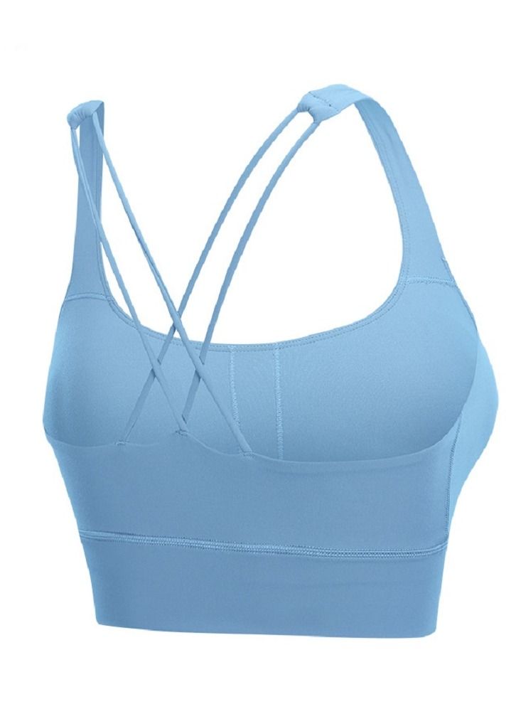 Loquat Spaghetti Strap Backless Fitness Cross Small Sling Yoga Sports Bra  - Image 1