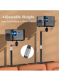 XiuWoo No Drilling Metal Projector Stand Bedside Sofa Projector Mount Ball Head 360 Adjustable Table Side Projector Mount,Adjustable Height 25-35CM,for Most Projector,for Home Sofa Bed desk  - Image 2