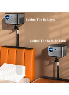 XiuWoo No Drilling Metal Projector Stand Bedside Sofa Projector Mount Ball Head 360 Adjustable Table Side Projector Mount,Adjustable Height 25-35CM,for Most Projector,for Home Sofa Bed desk  - Image 3