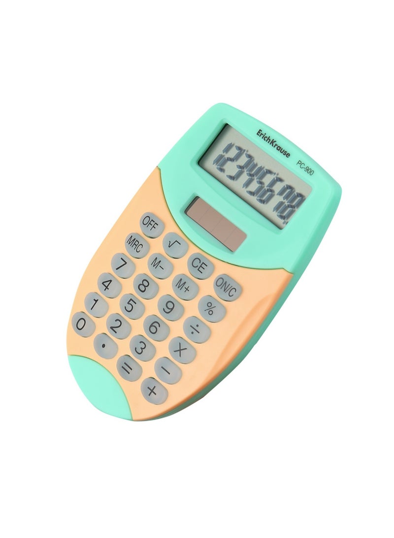 ErichKrause آلة حاسبة بحجم الجيب 8 أرقام مع شاشة LCD بلون باستيلي زهور - Image 2