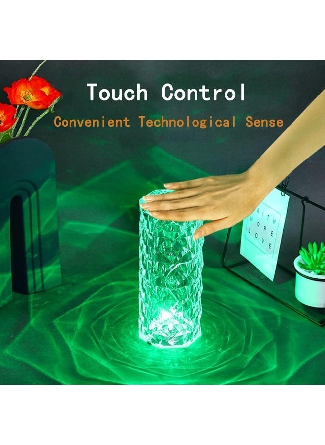 TIGER LED Crystal Table Lamp – 16 Colors, Touch USB Rechargeable with Remote Control, Perfect for Bedroom, Bar, Restaurant, and Home Decor, Stylish & Modern Lighting Solution - Image 3