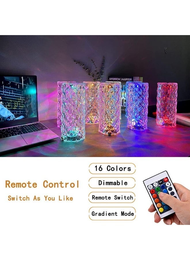 TIGER LED Crystal Table Lamp – 16 Colors, Touch USB Rechargeable with Remote Control, Perfect for Bedroom, Bar, Restaurant, and Home Decor, Stylish & Modern Lighting Solution - Image 2