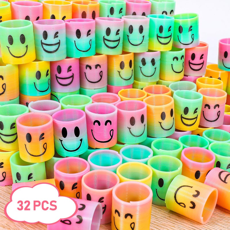 AZEN 32 Pcs Mini Spring Party Favors for Kids 3-5 4-8, Goodie Bags Stuffers for Birthday Party, Classroom Prizes Kids Prizes, Small Bulk Toys Gifts (4 Smile) - Image 5