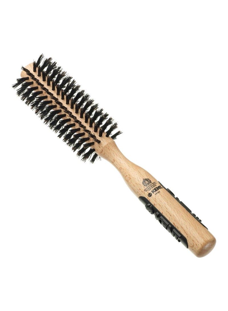 KENT PF04 Round Wooden 45mm Hair Brush for Curling, Volumizing and Smoothing - Mixed Bristle for Short Hair, Fringes and Glossy Finish - Image 1