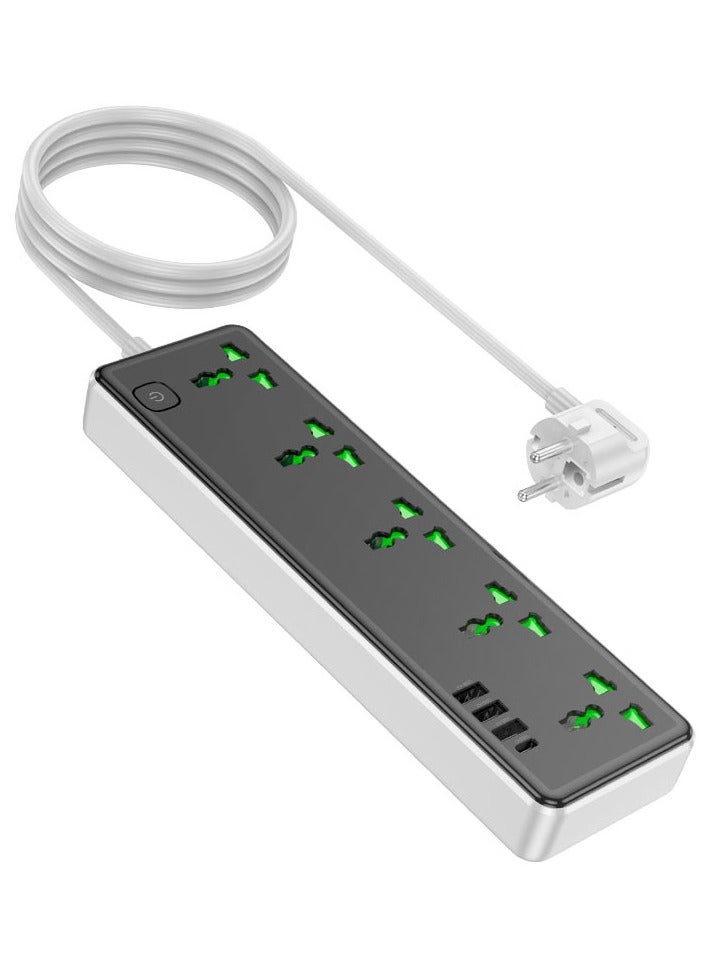 Hoco AC13B Premium High-Power Multifunctional Safety Socket with Advanced USB-C and Universal AC Outlets for Maximum Device Connectivity and Smart Energy Management - Image 1