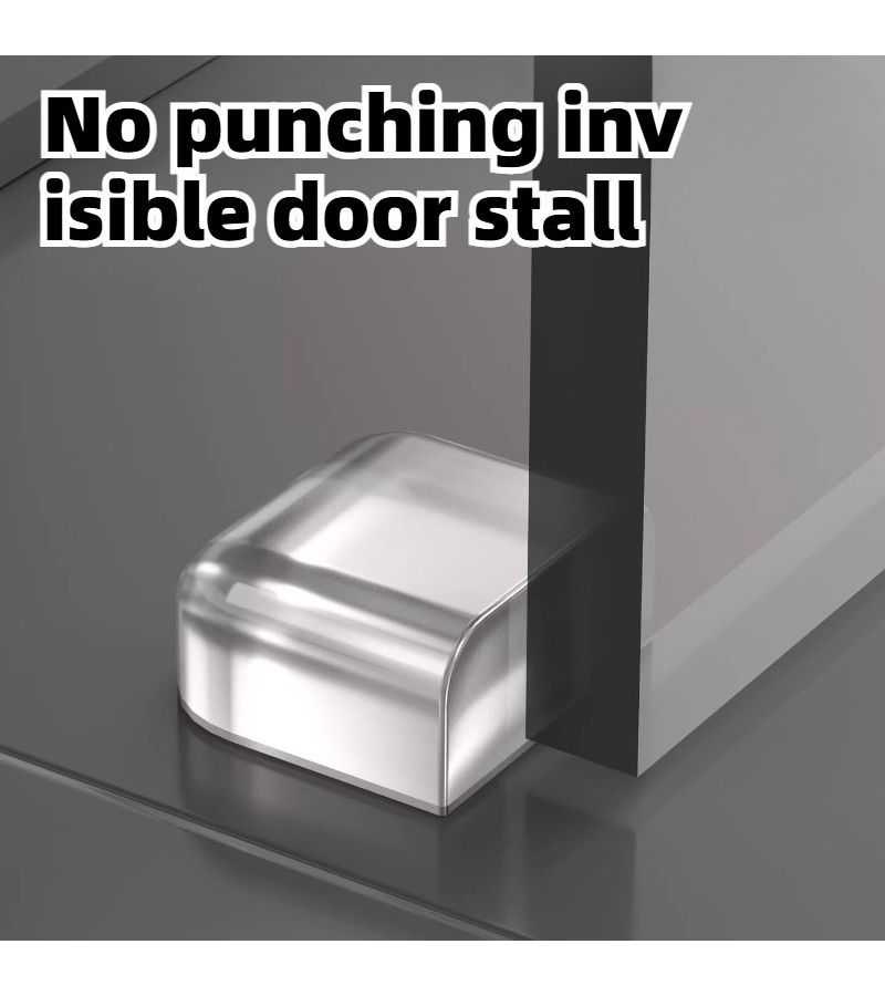 4pcs Transparent Door Stop No Drill Door Bottom Installation Heavy Duty Door Wedge With Non Slip Base Clear Door Wedge For Floor Protection Ideal For Home Office Apartment Space Saving Door Stopper Home Safety Accessory Minimalist Design - Image 2