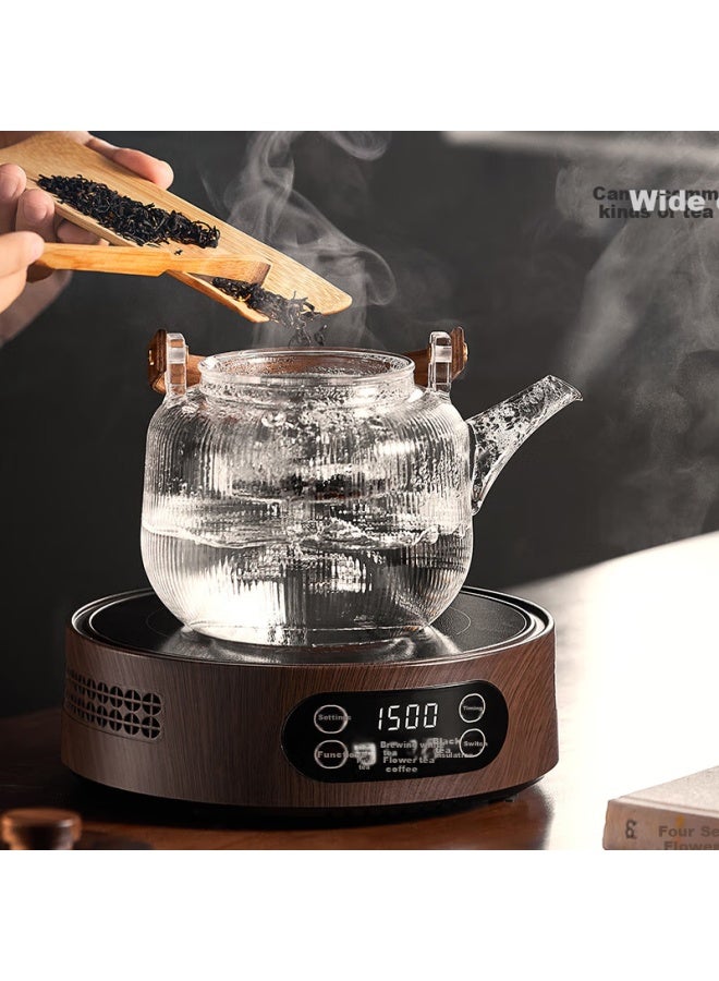 Yihutea Glass Electric Ceramic Stove With High Borosilicate Heat-resistant Tea Pot, Tea Brewing Device With Handle, Health Care Appliance, Suitable For Direct Fire Heating Water Kettle - Image 4