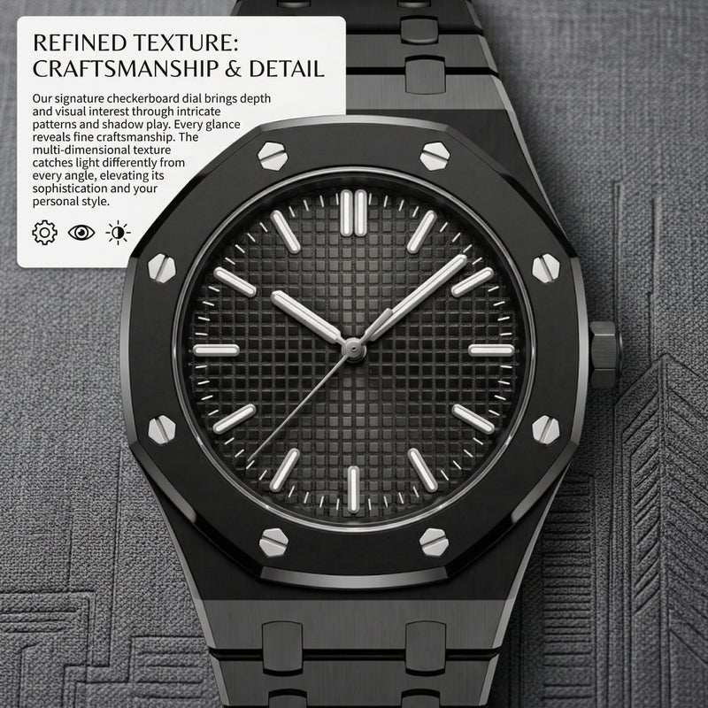 ساعة Generic رجالية رياضية أنالوج - سيليكون أسود - Image 2