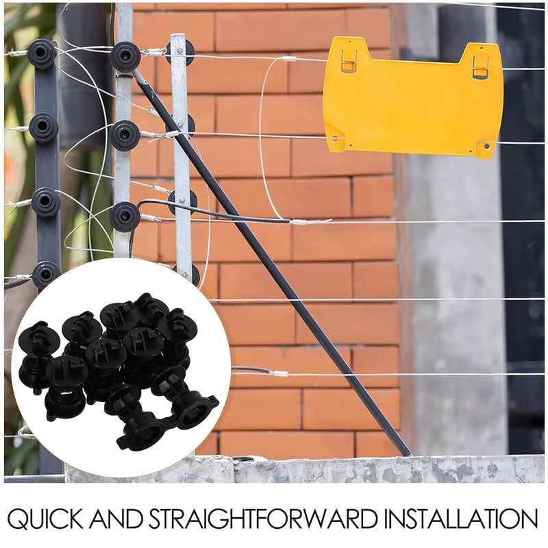 90pcs Electric Fence Insulator Kit with Middle Rod and Tape Corner Tighteners for Farm Animal Agricultural Fencing - Image 3