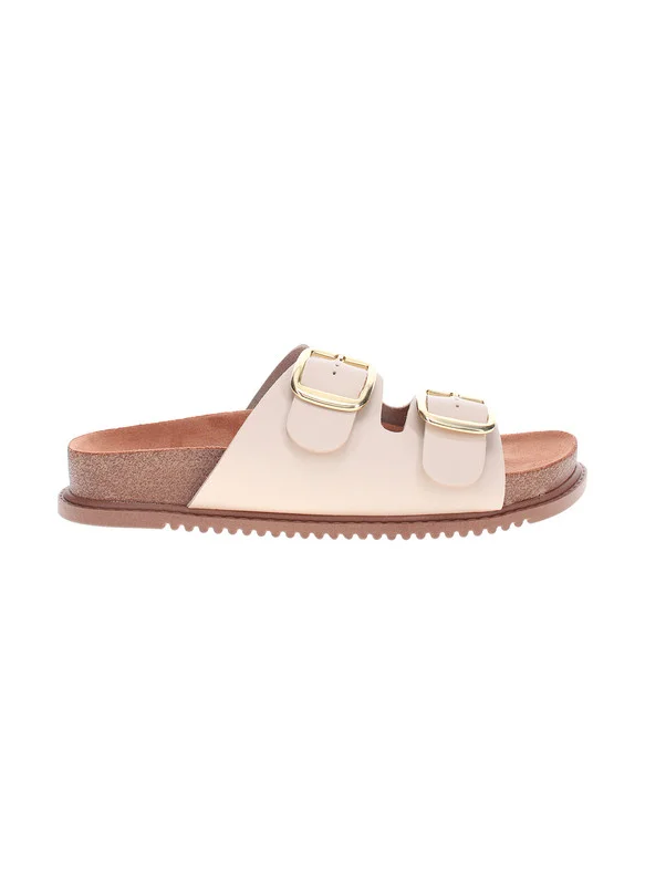 Beira Rio Beira Rio Ladies Flat Sandals Cream | Made In Brazil