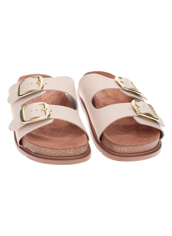 بيرا ريو Beira Rio Ladies Flat Sandals Cream | Made In Brazil