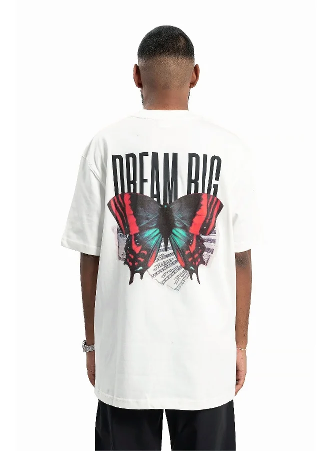 Wecre8 Men's White Butterfly T-shirt
