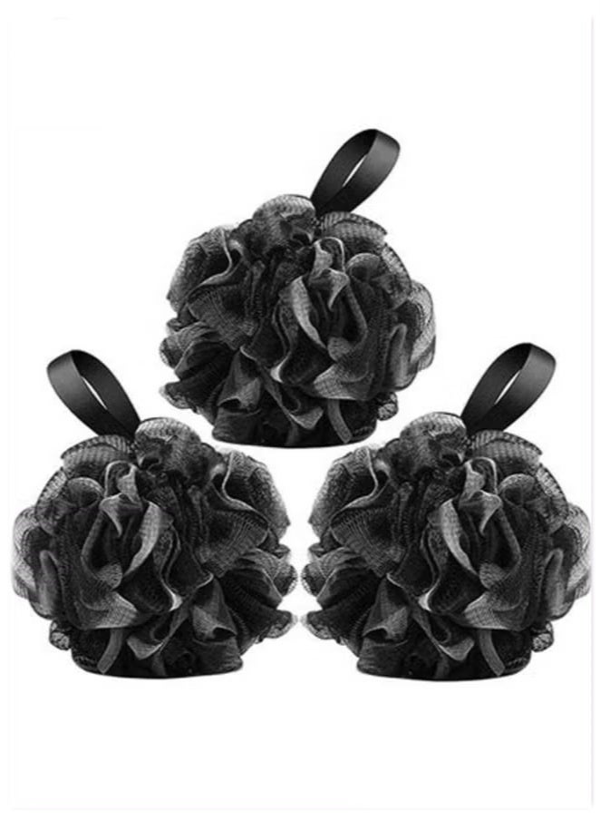 3-Pack Bath Shower Sponge Exfoliating Pouf Loofahs - Image 1