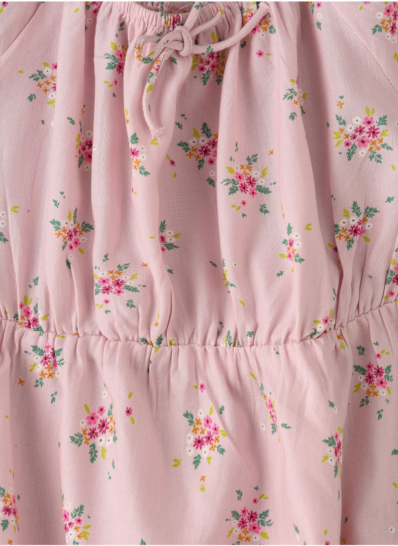 Jelliene Aop Pink Woven Dress  - Image 3
