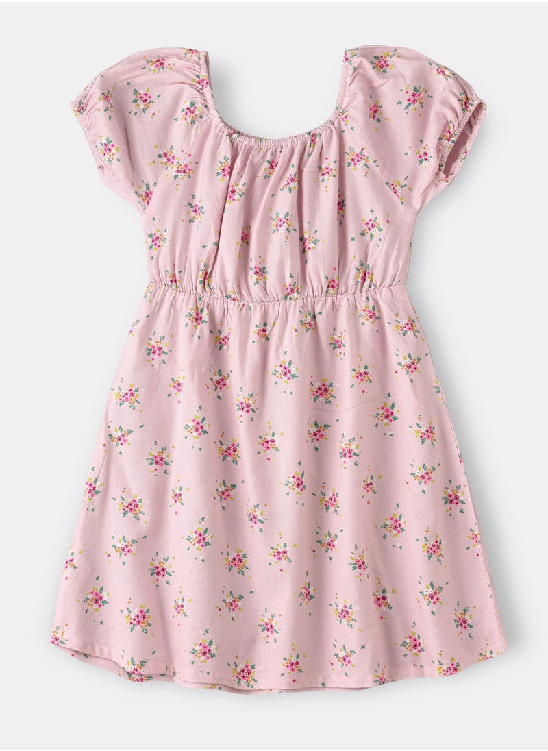 Jelliene Aop Pink Woven Dress  - Image 2
