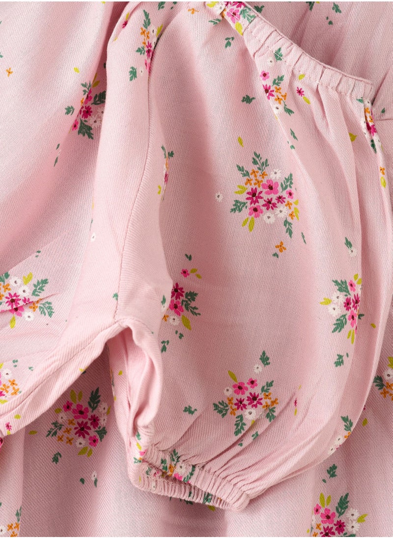 Jelliene Aop Pink Woven Dress  - Image 4
