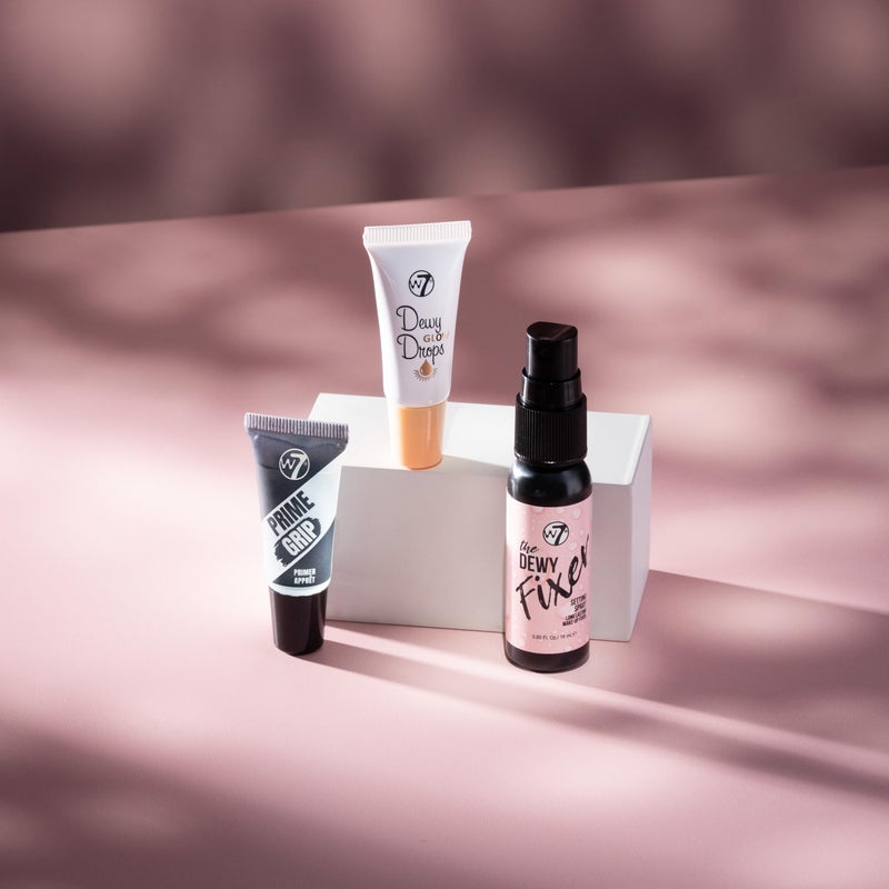 W7 Mini Glow Heroes Set - Travel Size Makeup Minis with Primer, Glow Drops & Setting Spray - Image 4