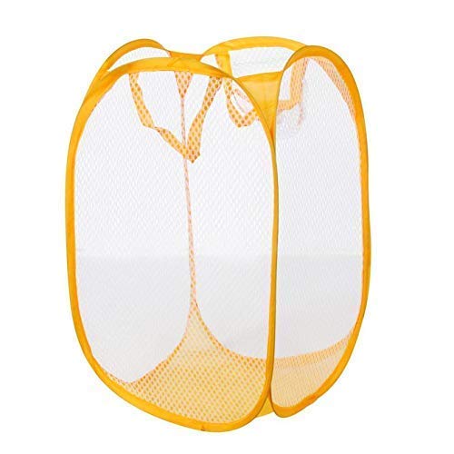 Kolar Nylon Mesh Laundry Basket|Laundry Bag Foldable|Easy to Carry Handle- for Home, Dorms & Hostel (Multicolor) - Image 1