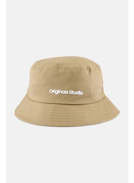 Jack Jones Men Graphic Print Bucket Hat, Khaki  - Image 1