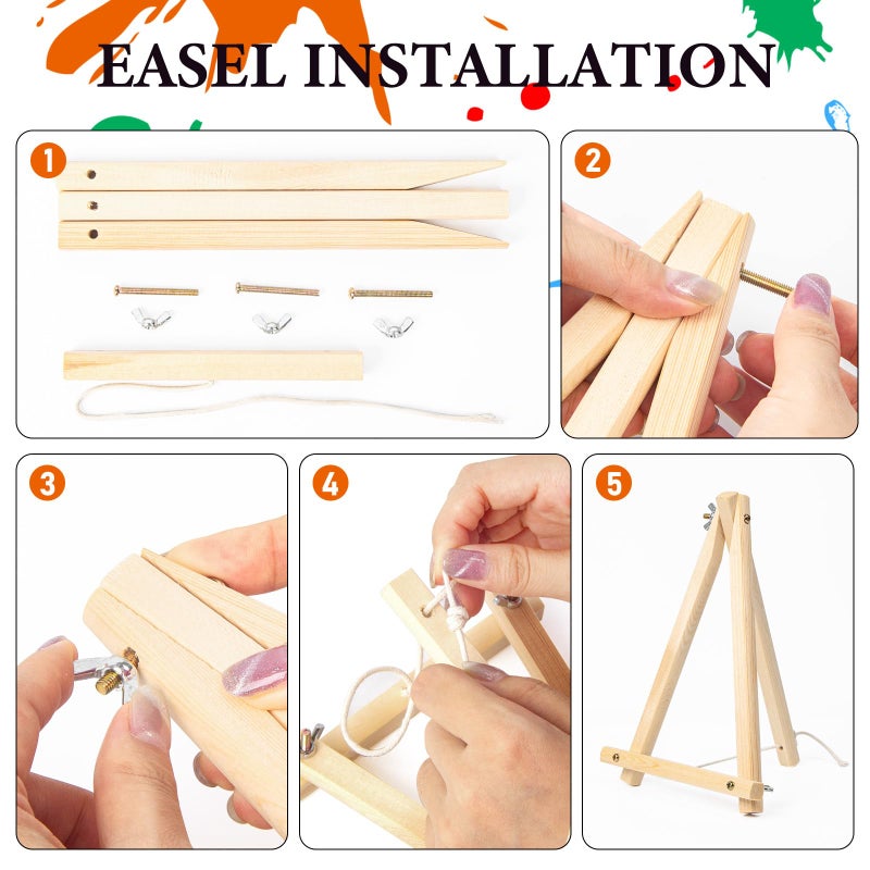 Fountor 4 Pack Framed Paint by Numbers Kit for Adults Beginners with Wooden Easel, National Park Paint by Number Kit with Frame, Landscape Painting by Numbers for Home Wall Decor 8x12 inch - Image 5