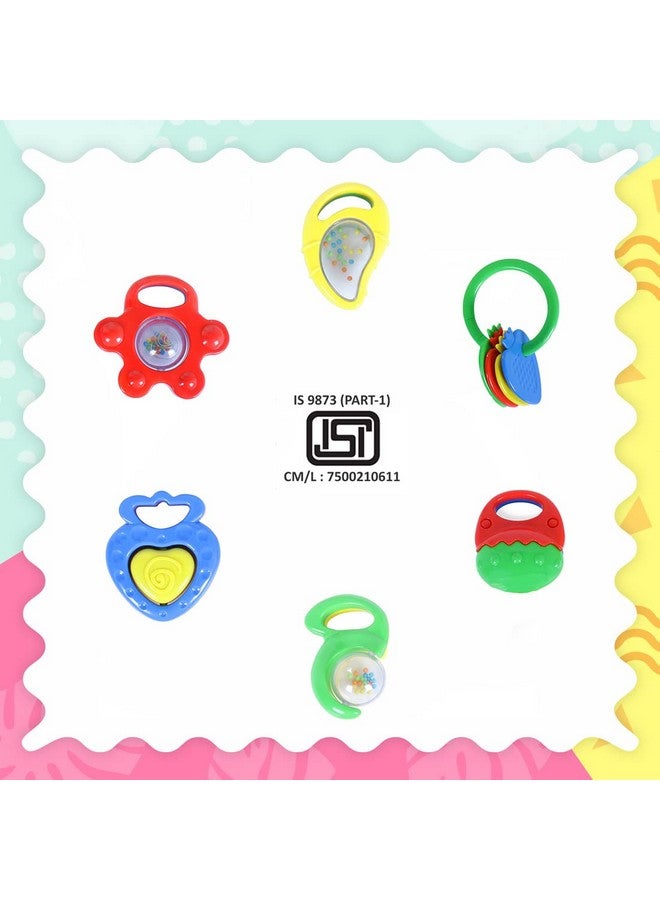 Simba ABC Rattle Toy Set | Non-Toxic, BPA-Free Teether | Easy to Grasp and Chew with Rattle Sounds Toy for 3 Months and above Kids - 4 Pcs Pack - Multicolor - BIS Approved - Image 1