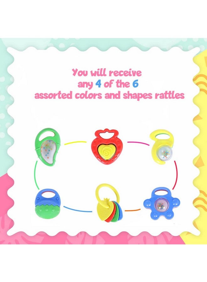 Simba ABC Rattle Toy Set | Non-Toxic, BPA-Free Teether | Easy to Grasp and Chew with Rattle Sounds Toy for 3 Months and above Kids - 4 Pcs Pack - Multicolor - BIS Approved - Image 2