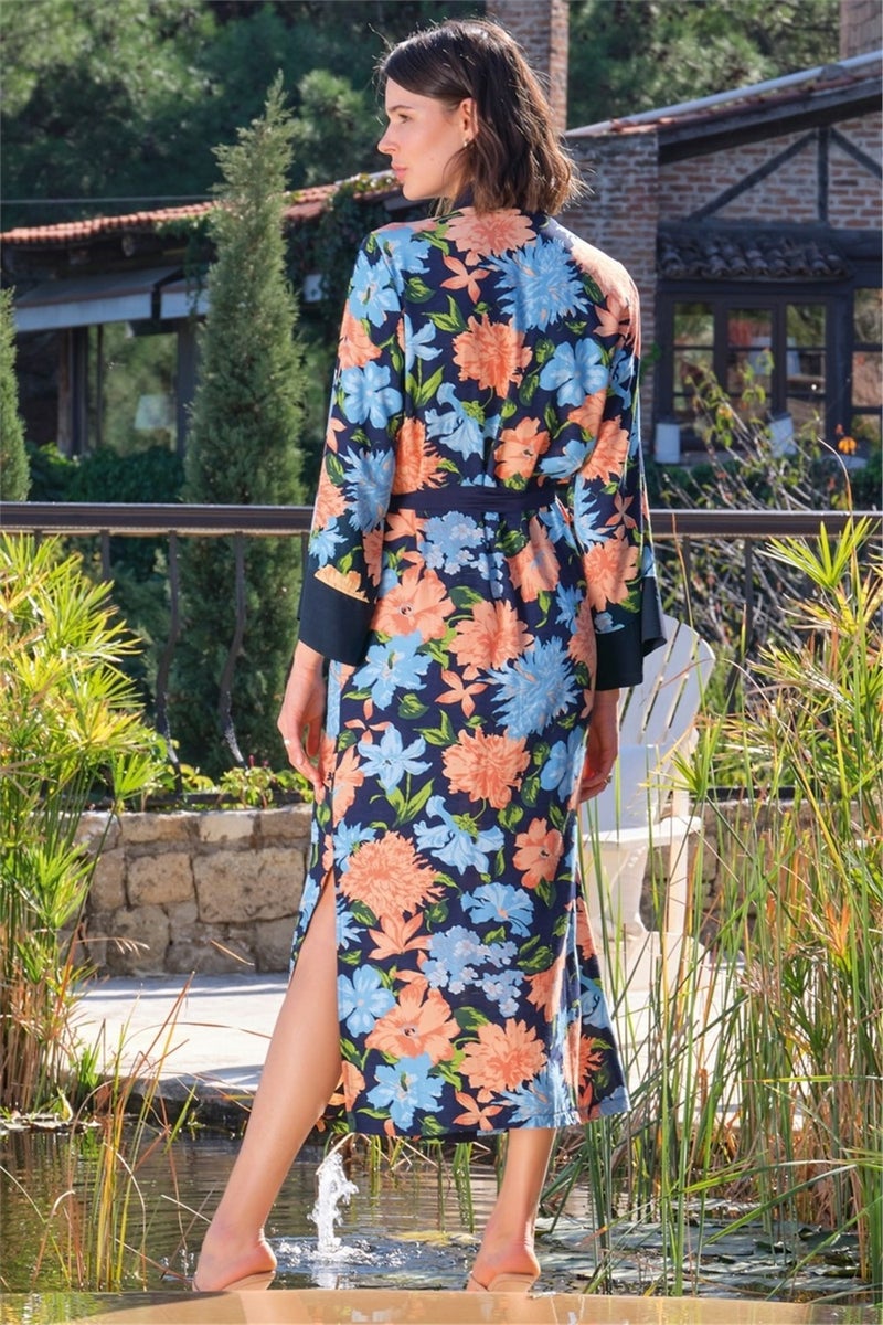 Monamise Floral Kimono Dress - Image 4