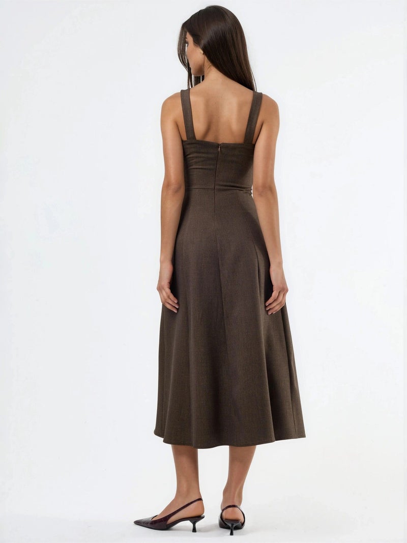 Qustyle QU STYLE Sleeveless A-Line Midi Dress - Image 3