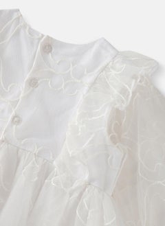 Nautinati Nautinati' Girls' Mesh Embroidered Party Frock  - Image 5