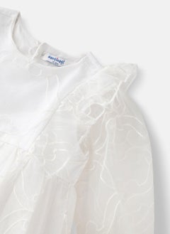 Nautinati Nautinati' Girls' Mesh Embroidered Party Frock  - Image 3
