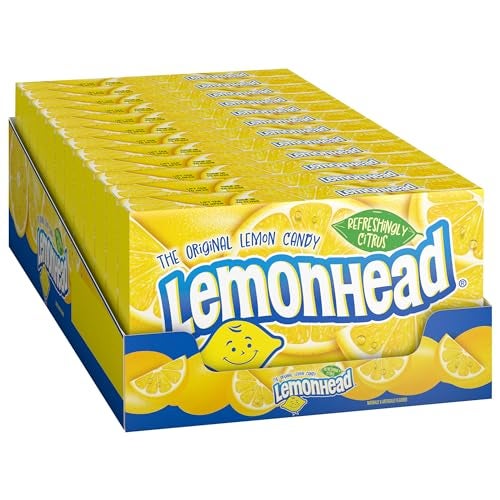 Lemonhead Hard Lemon Candy 5 Ounce Movie Theater Candy Boxes Pack of 12 - Image 1