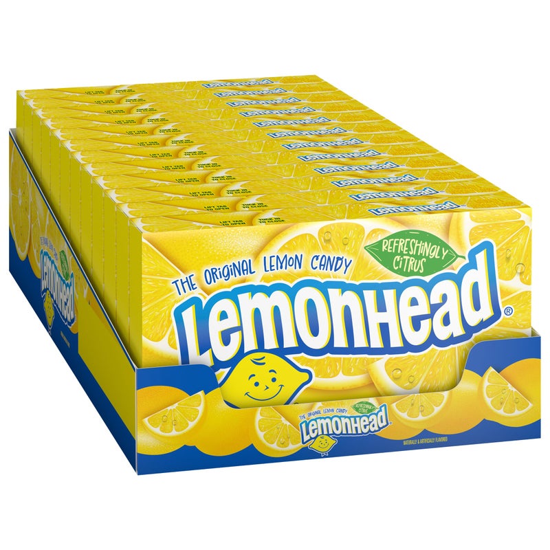 Lemonhead Hard Lemon Candy 5 Ounce Movie Theater Candy Boxes Pack of 12 - Image 2