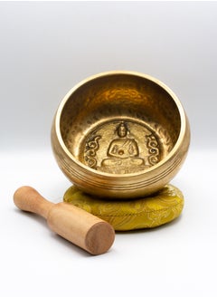 Alpine Crystals UAE Authentic Handcrafted Buddha Singing Bowl from Nepal for Healing, Mindfulness, Meditation, and Yoga Traditional Wooden Striker Included  - Image 1