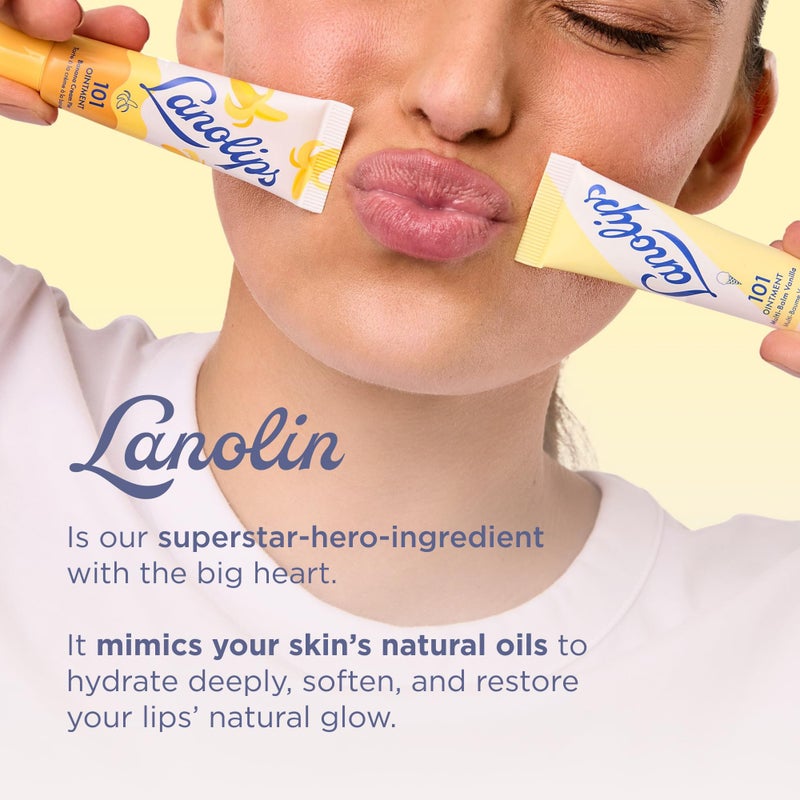 Lanolips Lanolin 101 Multipurpose Ointment - Lanolin Lip Balm & Healing Ointment for Skin Barrier Repair - Moisturizer for Dry Lips, Cuticles & Elbows - No Petroleum Formula - Glazed Donut (0.35 oz) - Image 4
