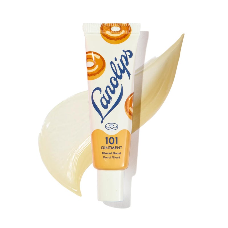 Lanolips Lanolin 101 Multipurpose Ointment - Lanolin Lip Balm & Healing Ointment for Skin Barrier Repair - Moisturizer for Dry Lips, Cuticles & Elbows - No Petroleum Formula - Glazed Donut (0.35 oz) - Image 1