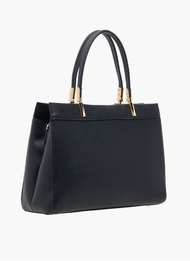 Le Confort Monogram Embossed Tote Bag with Detachable Strap and Zip Closure  - Image 3