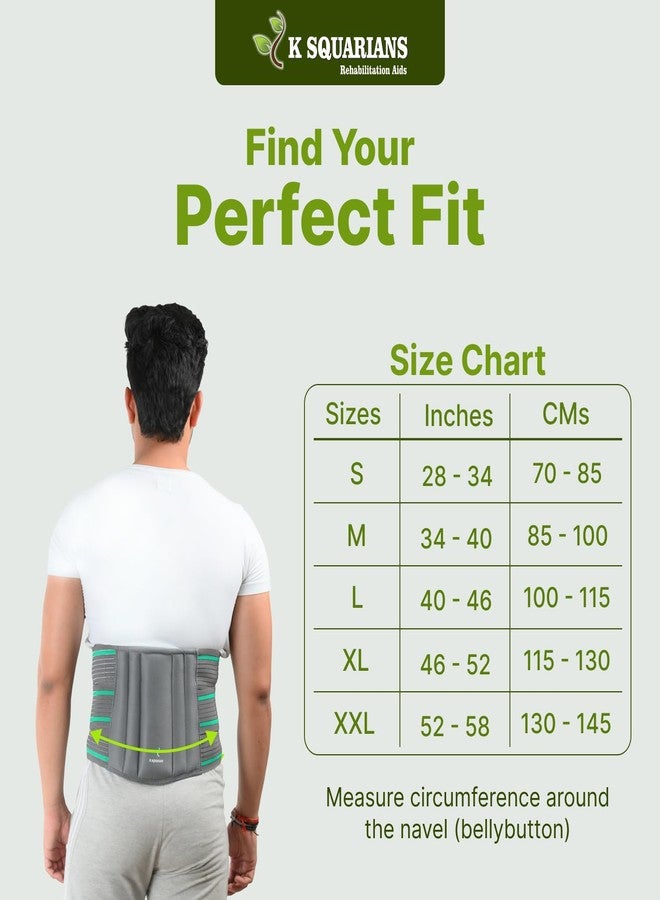 K SQUARIANS Back Belt for Pain Relief | Adjustable Dual Strap Waist Belt with Soft Cushioning | Lower Back Support for Men and Women Comfortable Waist Belt Large (40-46") - Image 5
