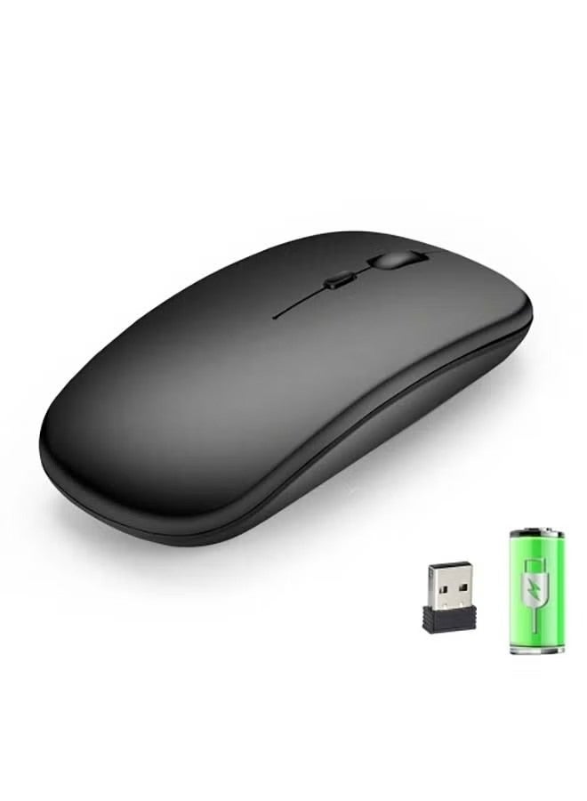 An 600.0 mAh Rechargeable Wireless Optical Mouse Black - Image 4
