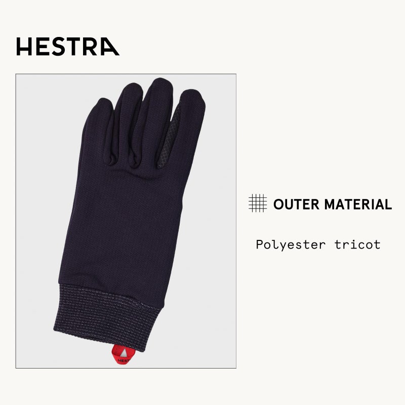 Hestra Touch Point Active Liner - Machine Washable, Touch Screen Compatible Liner for Additional Layering or as a Thin Glove - Navy - 10 - Image 3