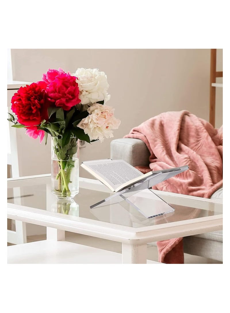 Elegantly Designed Quran Stand Holder For Reading Transparent X Shaped Book Holder With A Touch Of Elegance And Comfort Useful For Reading At The Table And While Sitting  - Image 5