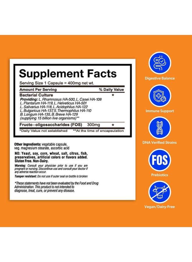 Belle+Bella Belle + Bella Flora Restore Daily Probiotic - 15 Billion Live Cultures - Probiotics & Prebiotics for Digestive & Gut Health - Immune Support - Promotes Regularity - Vegan & Gluten Free - 60 Caps - Image 2