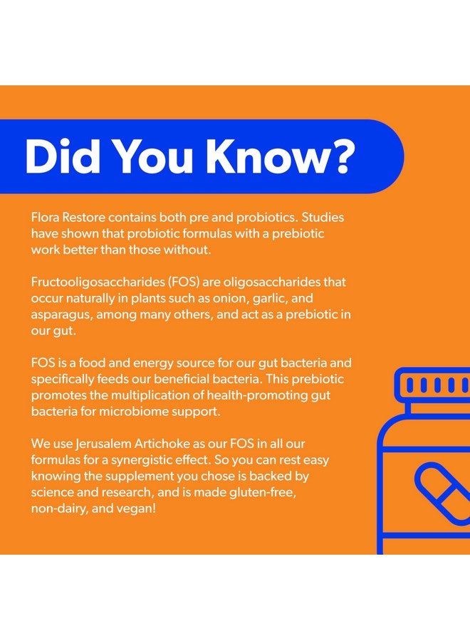 Belle+Bella Belle + Bella Flora Restore Daily Probiotic - 15 Billion Live Cultures - Probiotics & Prebiotics for Digestive & Gut Health - Immune Support - Promotes Regularity - Vegan & Gluten Free - 60 Caps - Image 5