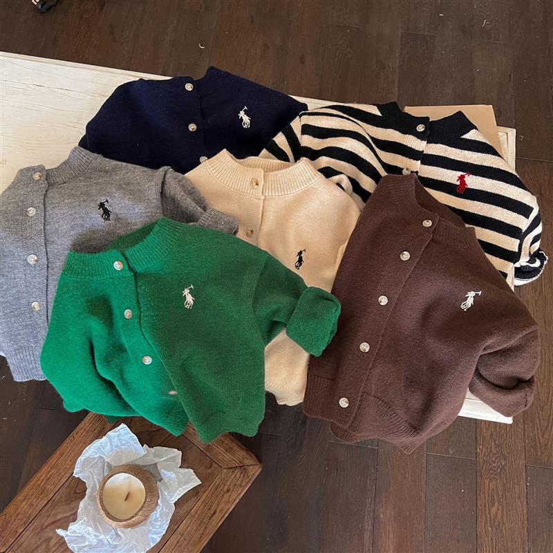 Children's Knitted Cardigan Thin Outwear 2025 Small and Medium-Sized Kidsren's Baby Autumn Sweater Girls Boys Cotton Knitted Cardigan - Image 2