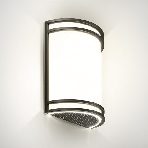 ASD LED Indoor Wall Mount Light Fixture - 10 Inch Modern Interior Matte Black Wall Sconce Lighting - 3000K 4000K 5000K Adjustable - Half Cylinder Hallway Light Fixture - ETL & Energy Star - Image 1
