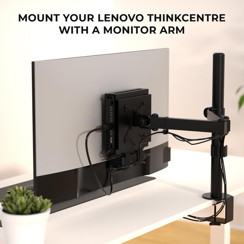 HumanCentric حامل كمبيوتر HumanCentric متوافق مع Lenovo Thinkcentre Tiny، حامل جداري، حامل مكتبي - Image 2