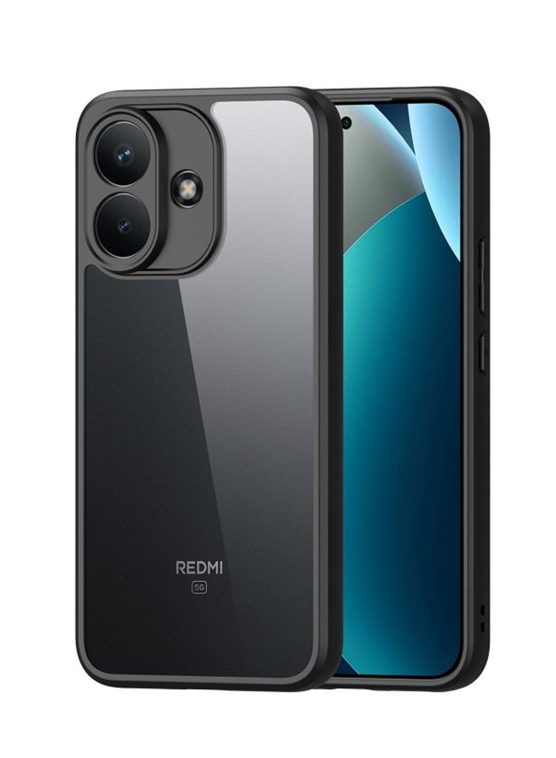 Wtech Xiaomi Redmi Note 17 Pro Plus 5G 2026 Hybrid TPU Silicone with Raised Camera Slim Armour Case Cover (MCAPSA) - Clear/Black